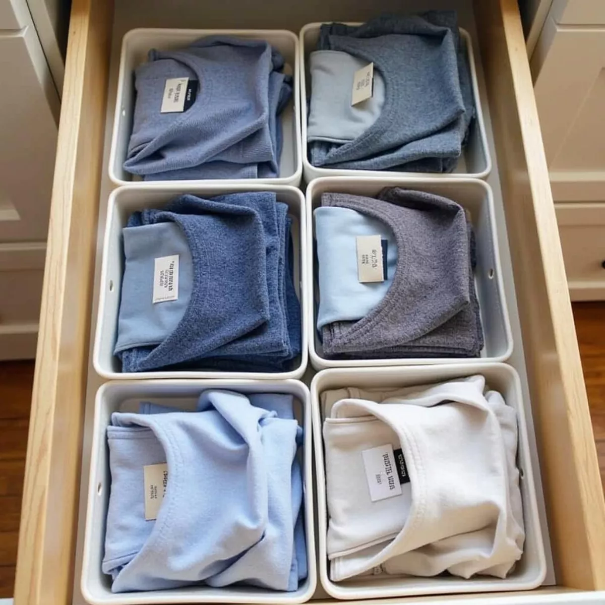 Organized Shirt Drawer With Dividers