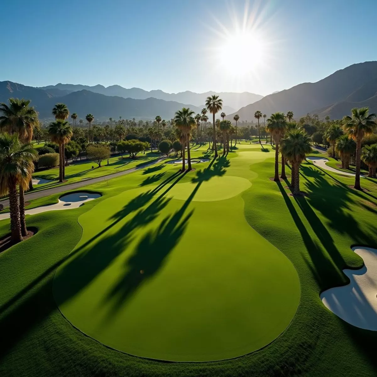 Palm Springs Golf Course Aerial View