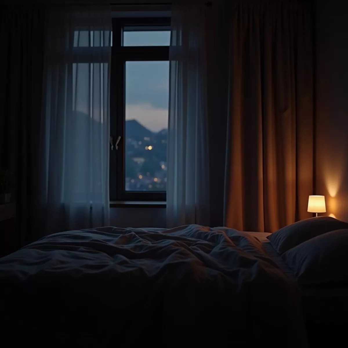 Peaceful Bedroom At Night