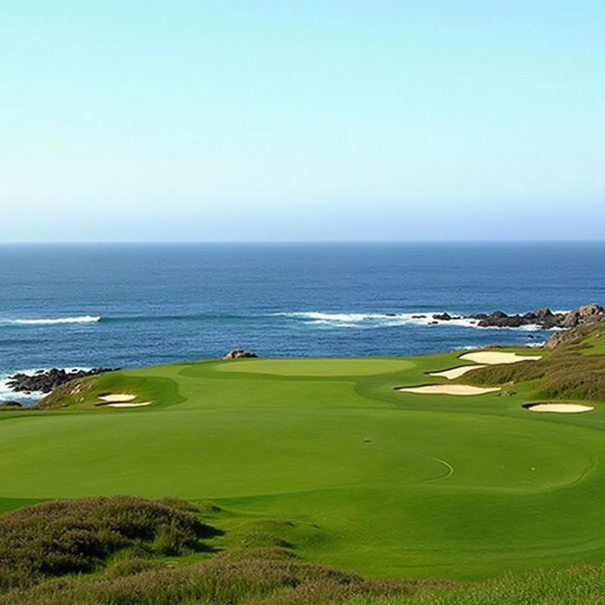 Pebble Beach Golf Links with ocean view