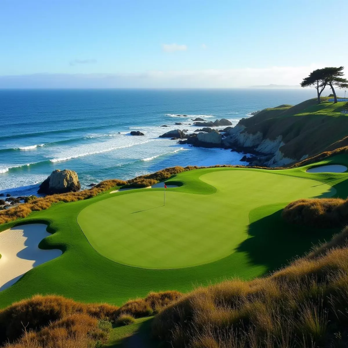 Pebble Beach Golf Links With Scenic Ocean View