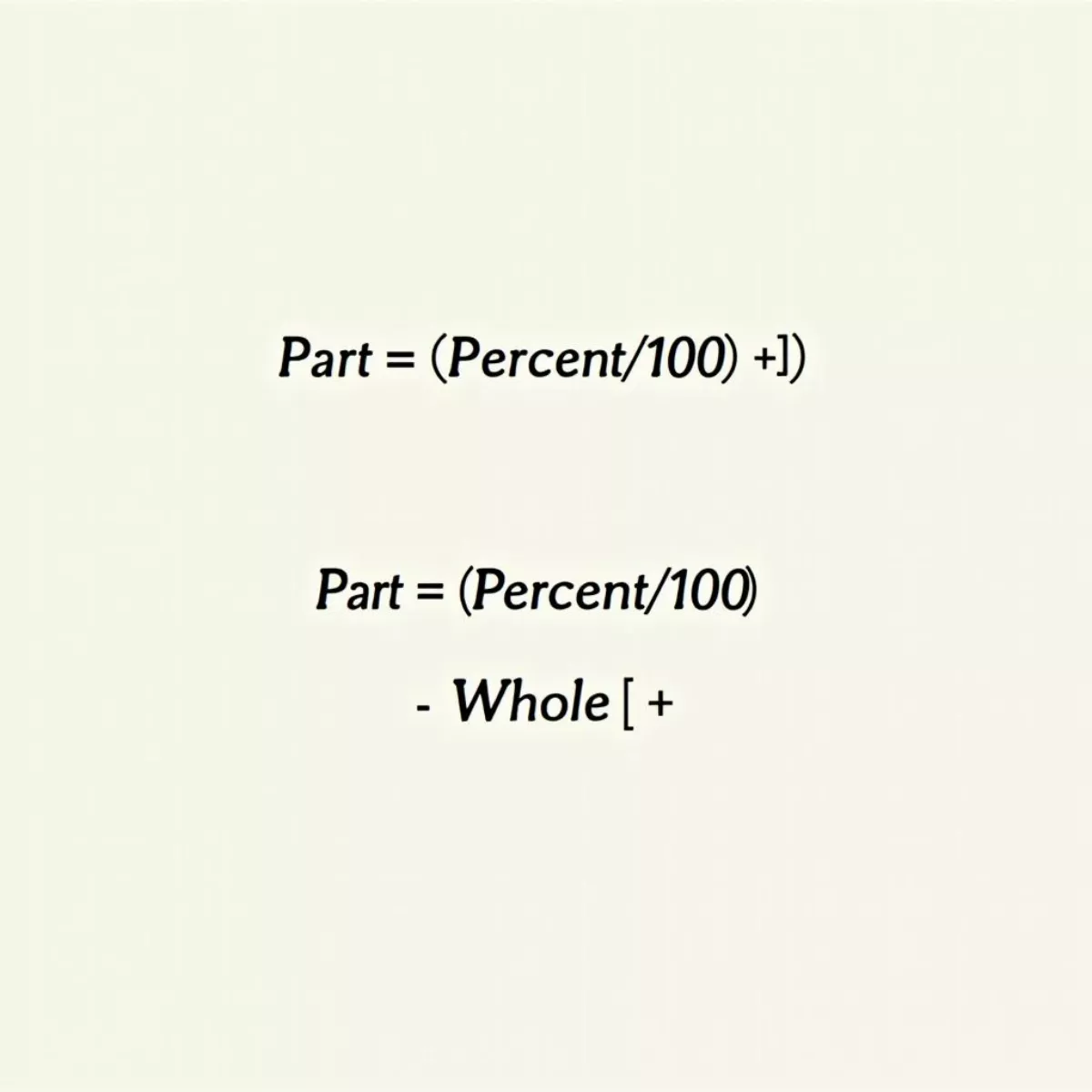 Formula For Calculating Percentages