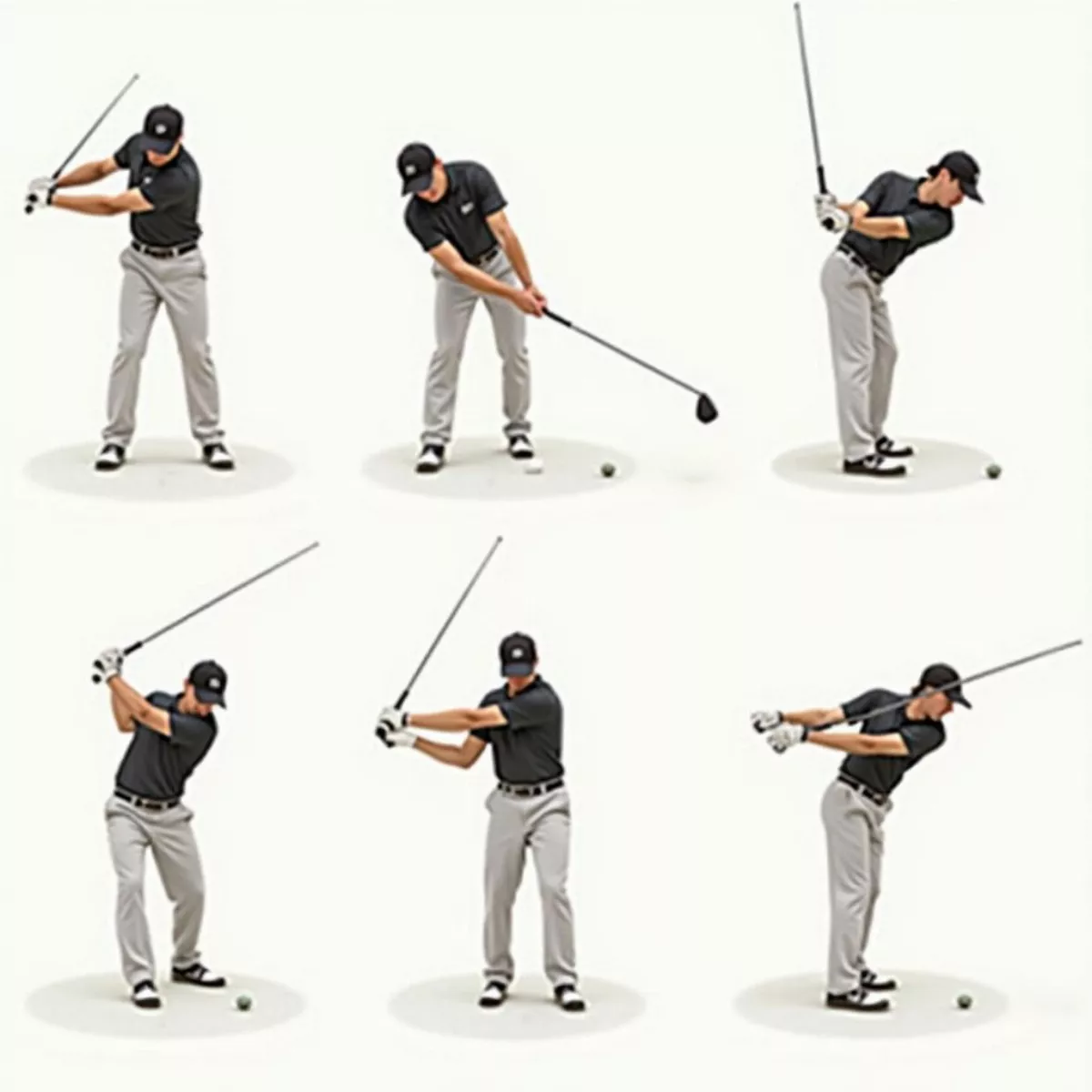 Golfer Executing A Perfect Swing With Proper Technique