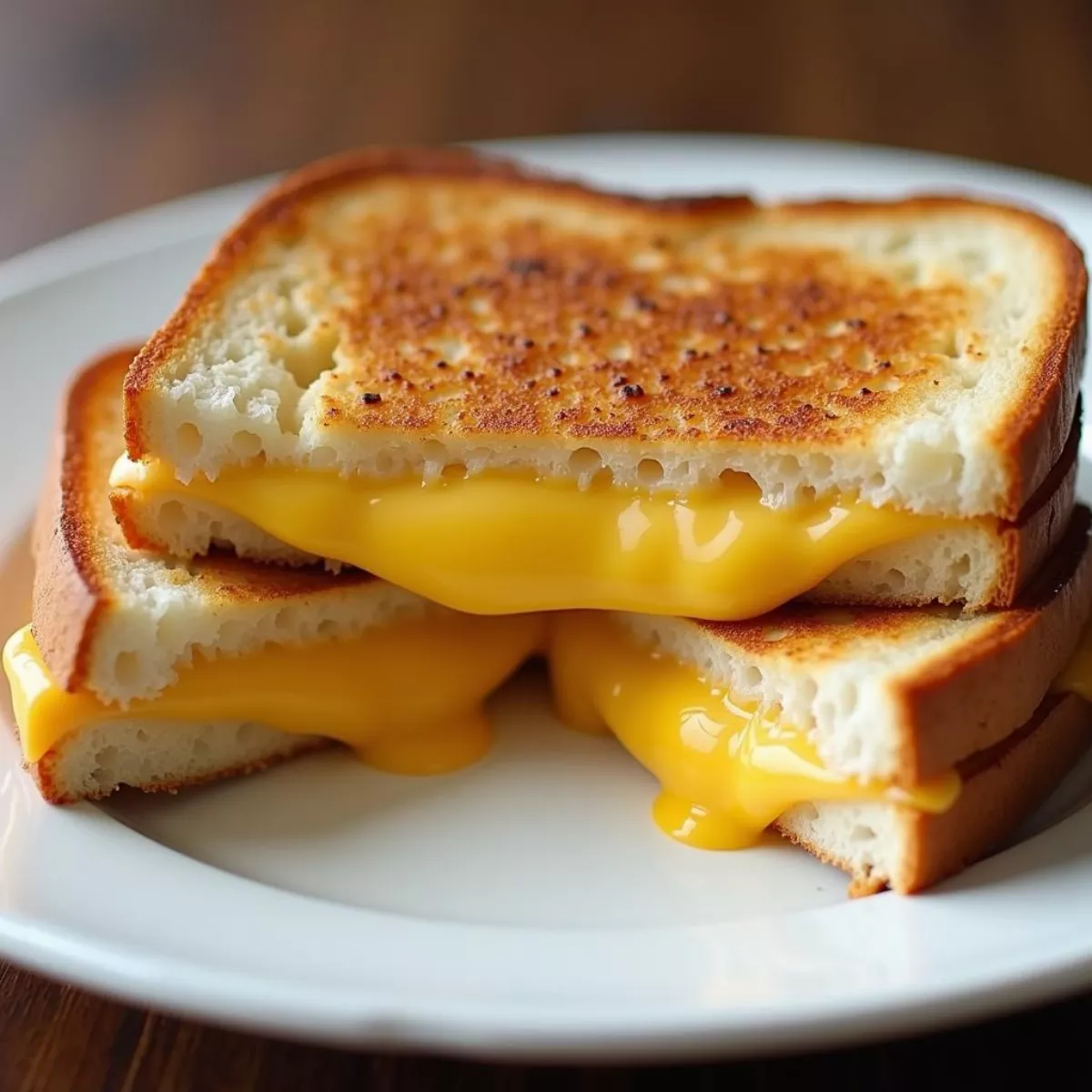 Perfectly Cooked Grilled Cheese Sandwich