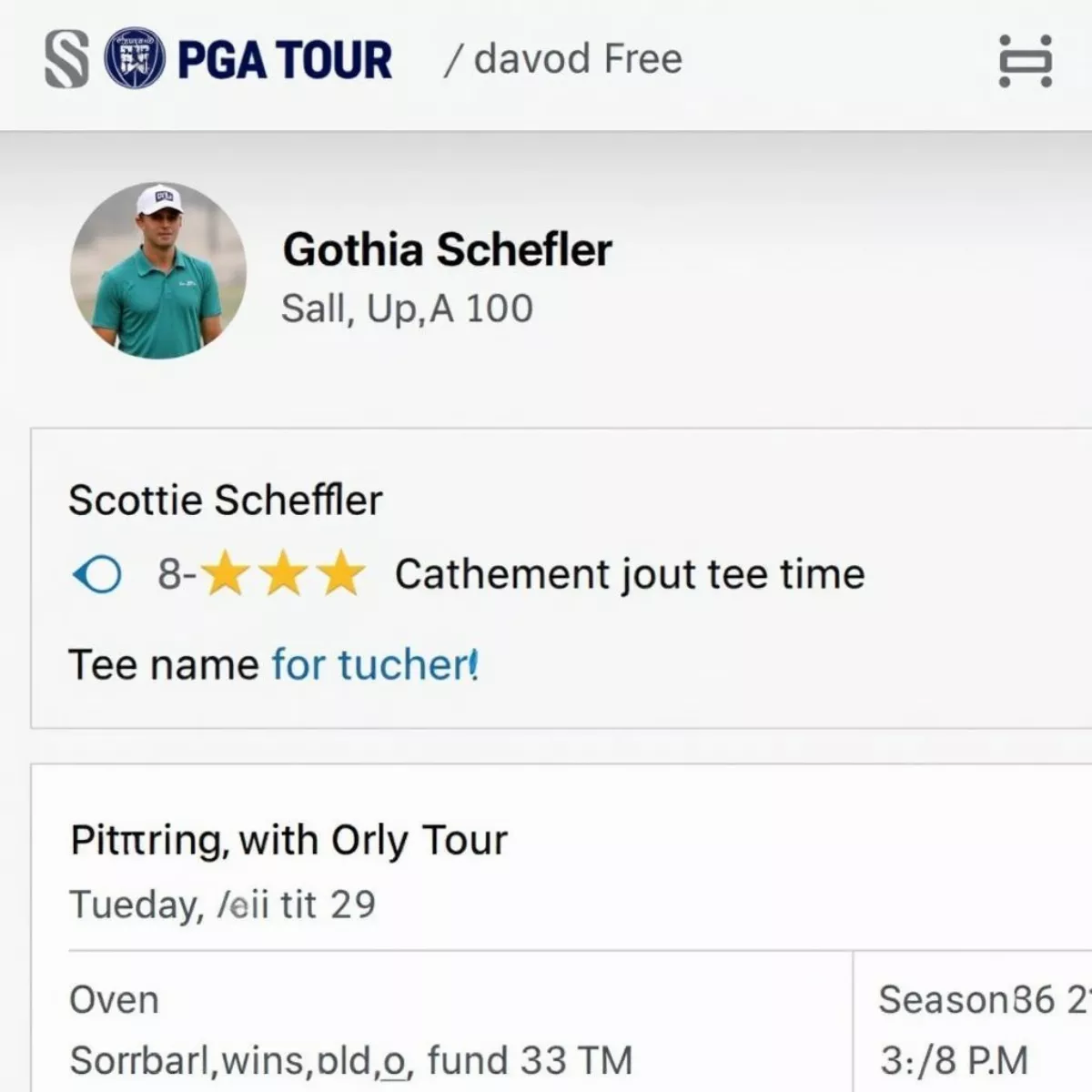 Pga Tour Schedule Screenshot