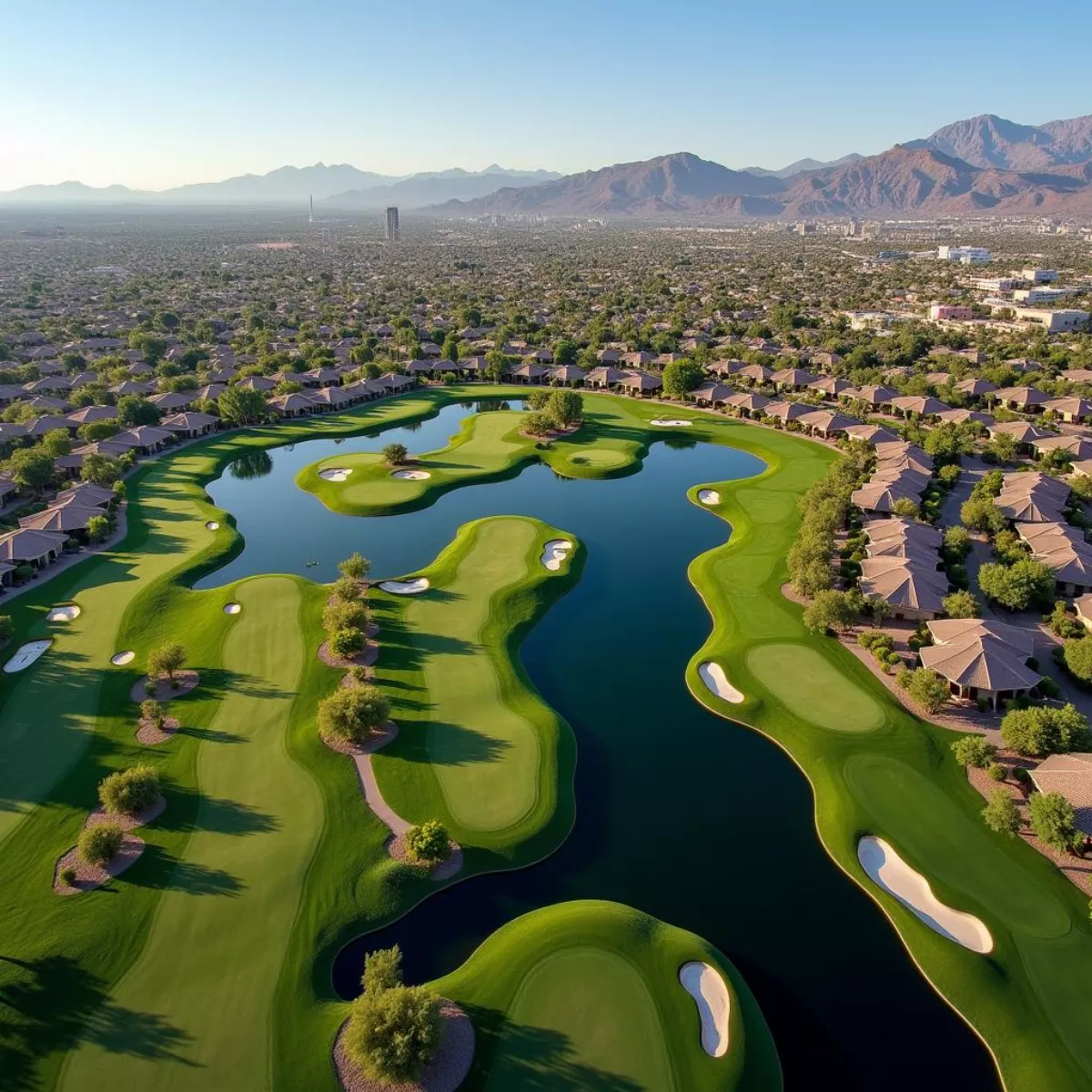 Phoenix Arizona Cityscape Aerial View