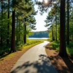 Scenic view of the Pinehurst Greenway Trail