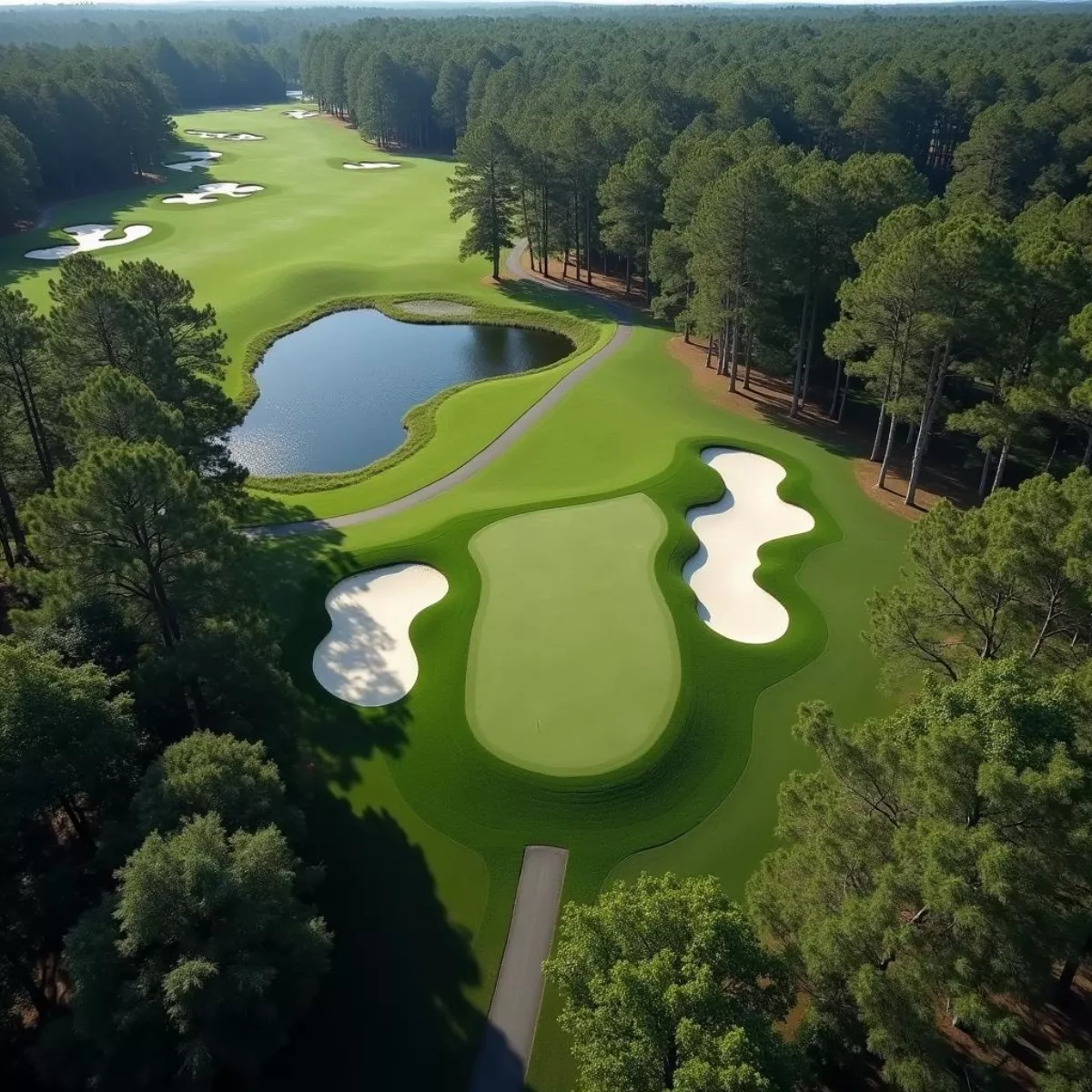 Pinehurst No. 2 Hole 18 Aerial View