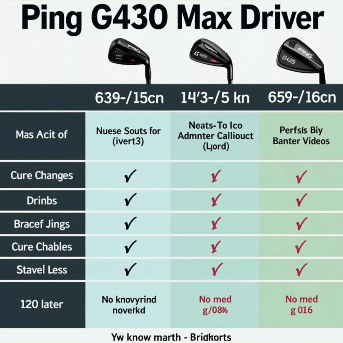 Ping G430 Max Driver Comparison