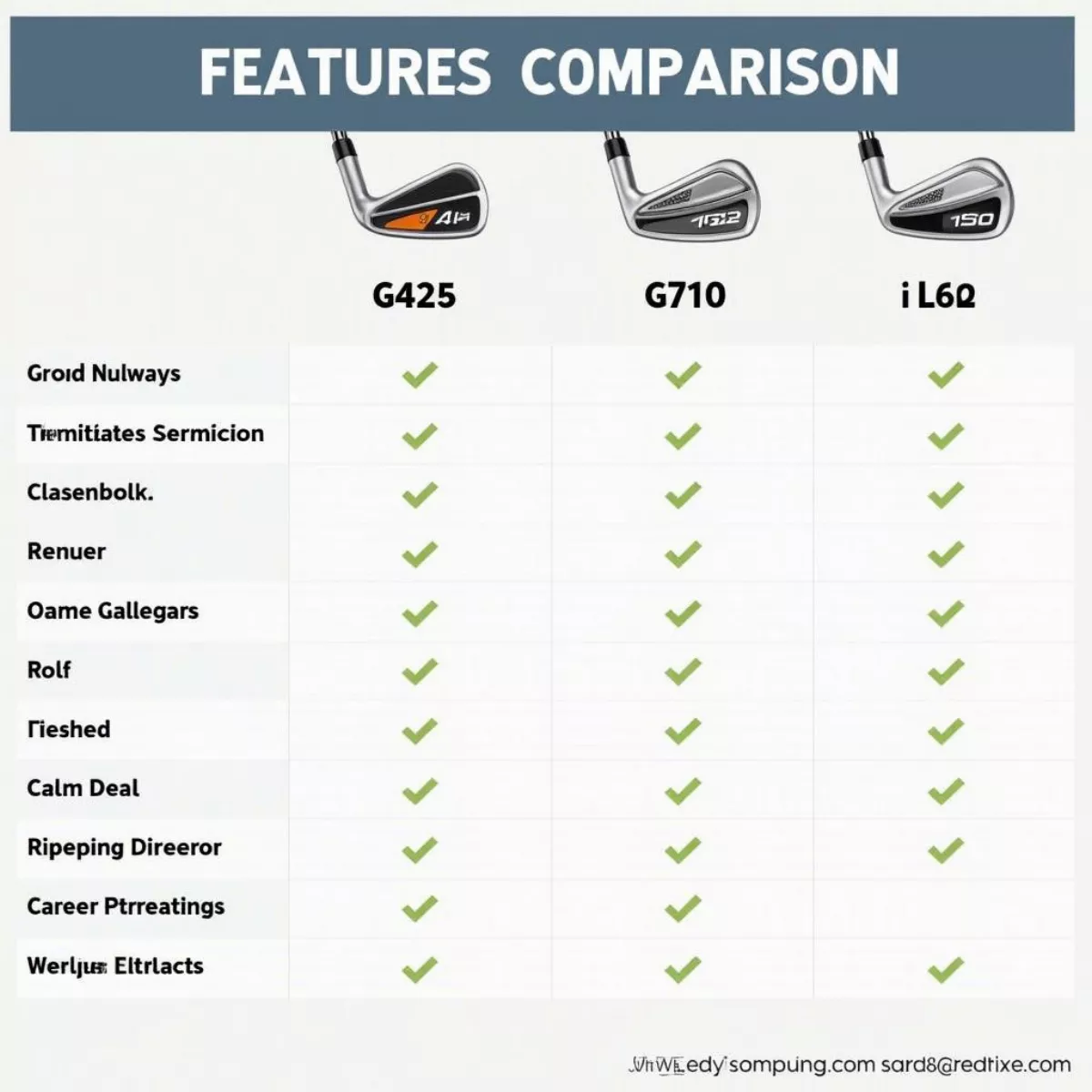 Ping Irons Comparison Table