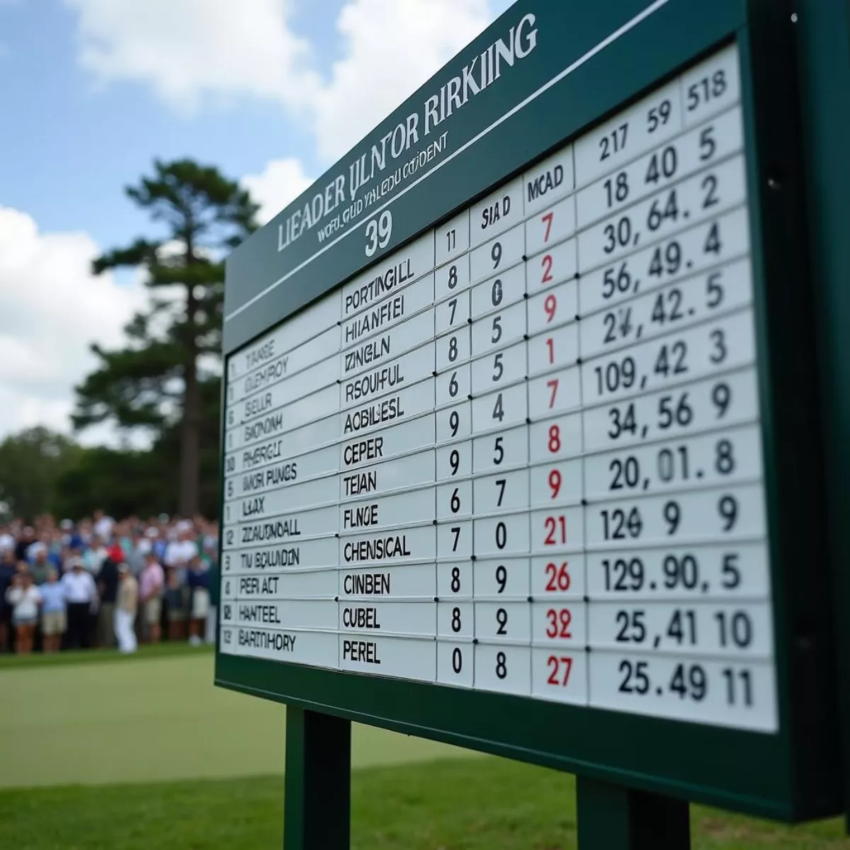 Professional Golf Tournament Leaderboard