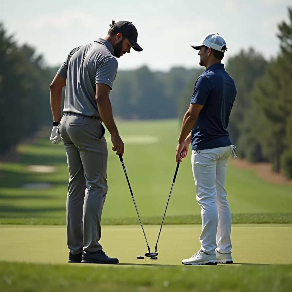 Professional Golfer Giving Putting Instruction