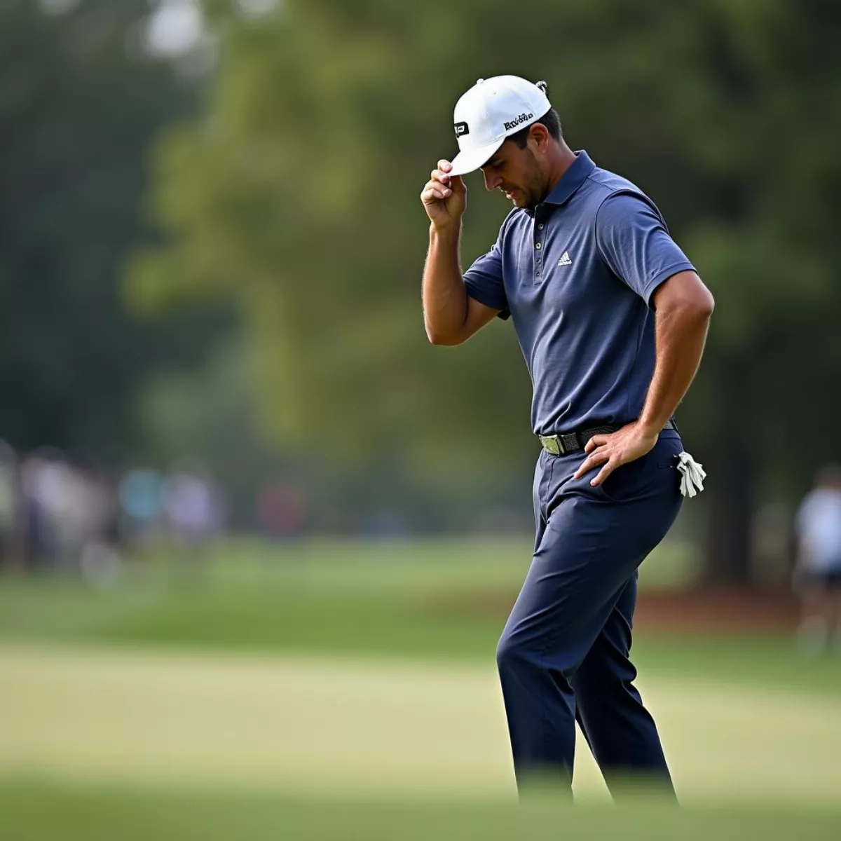 Pro Golfer Reacting To A Missed Putt