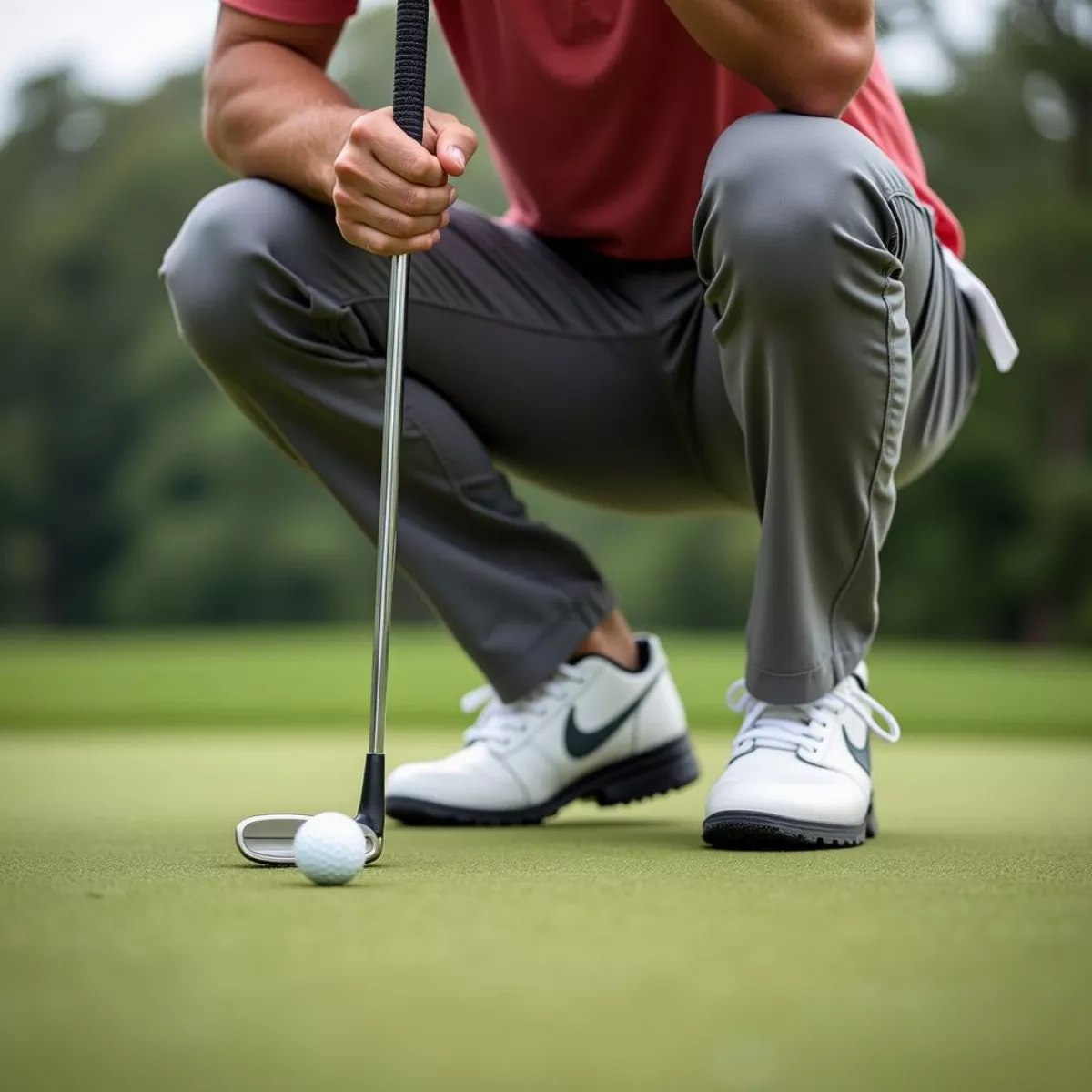 Professional Golfer Playing Short Game