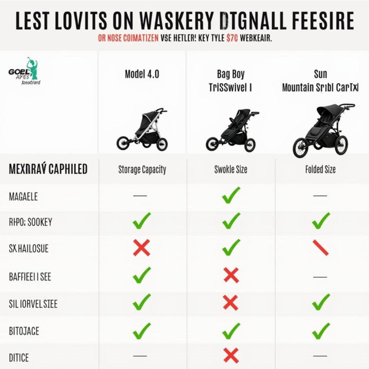 Push Golf Carts Comparison