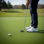 Practicing on the Putting Green at Queen Creek Golf