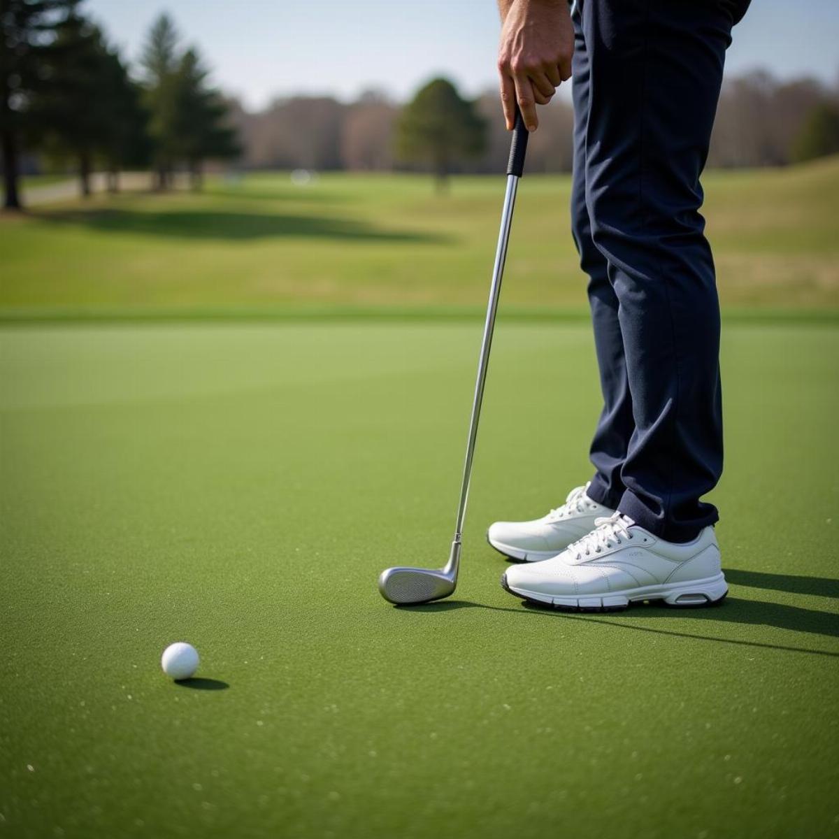 Practicing On The Putting Green At Queen Creek Golf