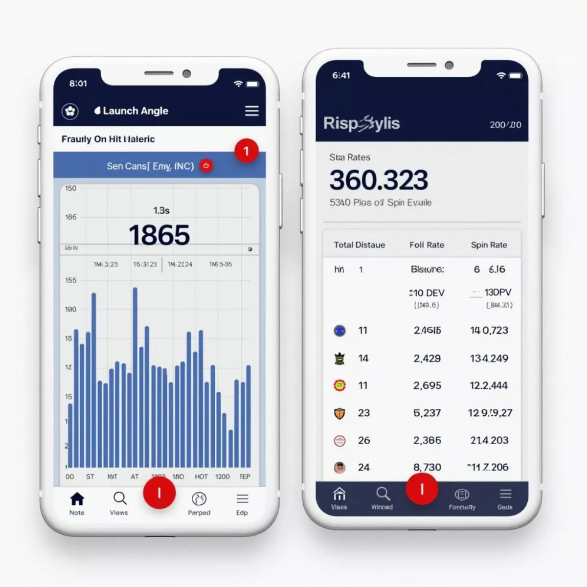 Rapsodo App Showing Performance Metrics