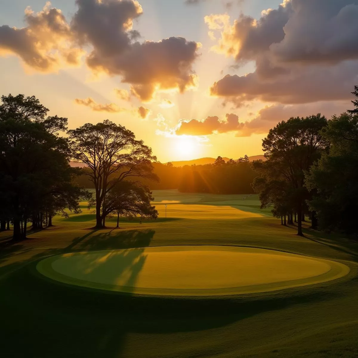 Red Bridge Golf Course At Twilight