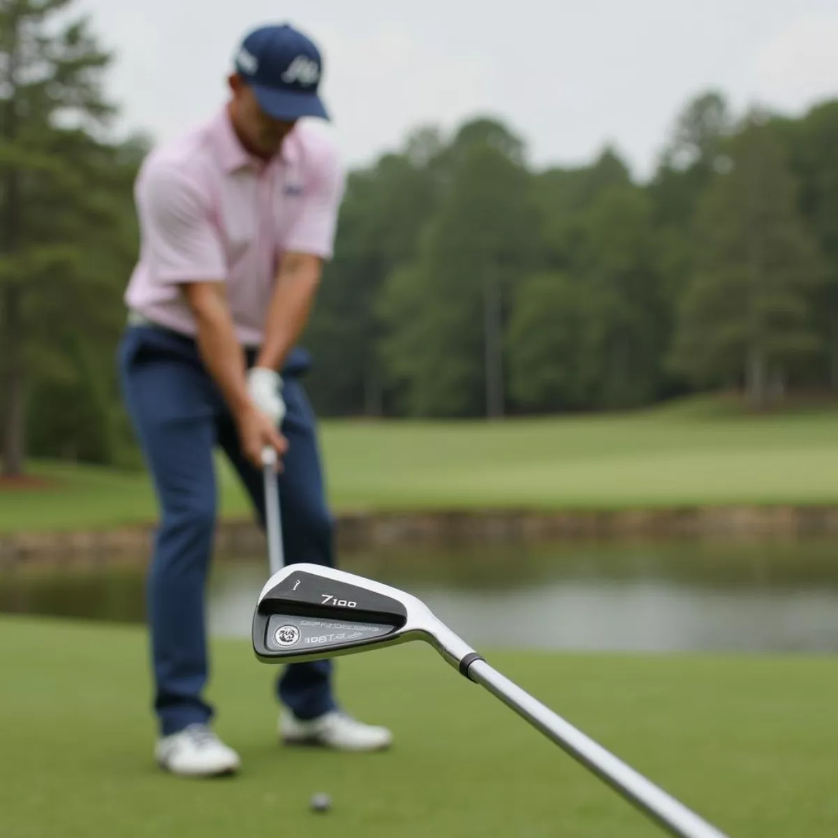 Rickie Fowler Taking An Iron Shot