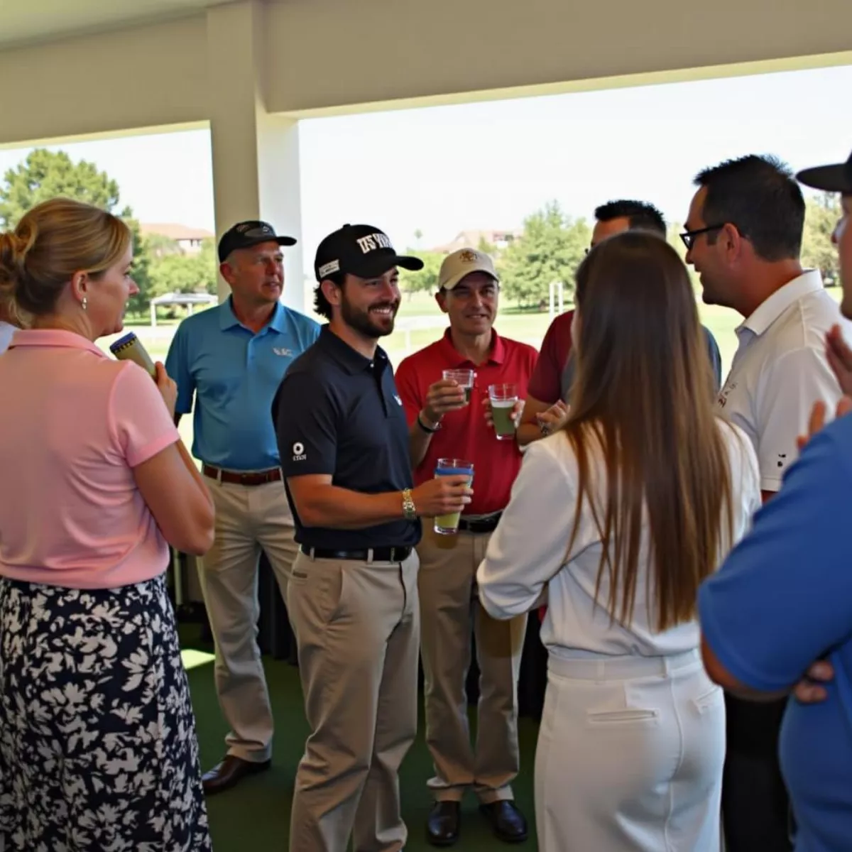 Golfers Networking At Riviera Golf Club Event