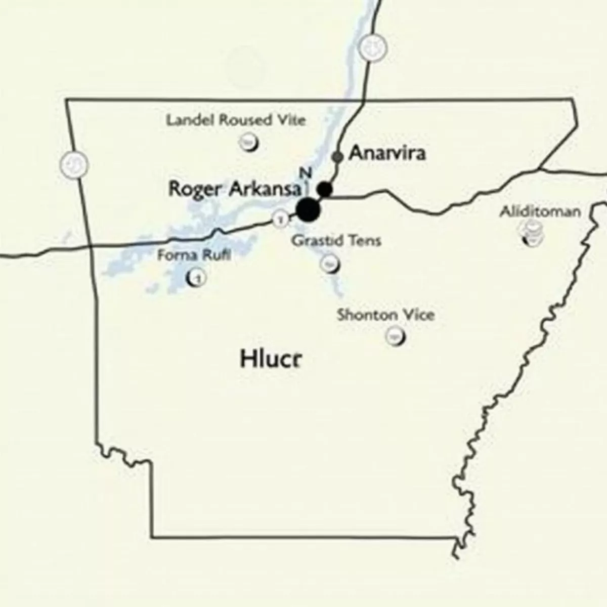 Map Of Golf Courses In Rogers, Arkansas