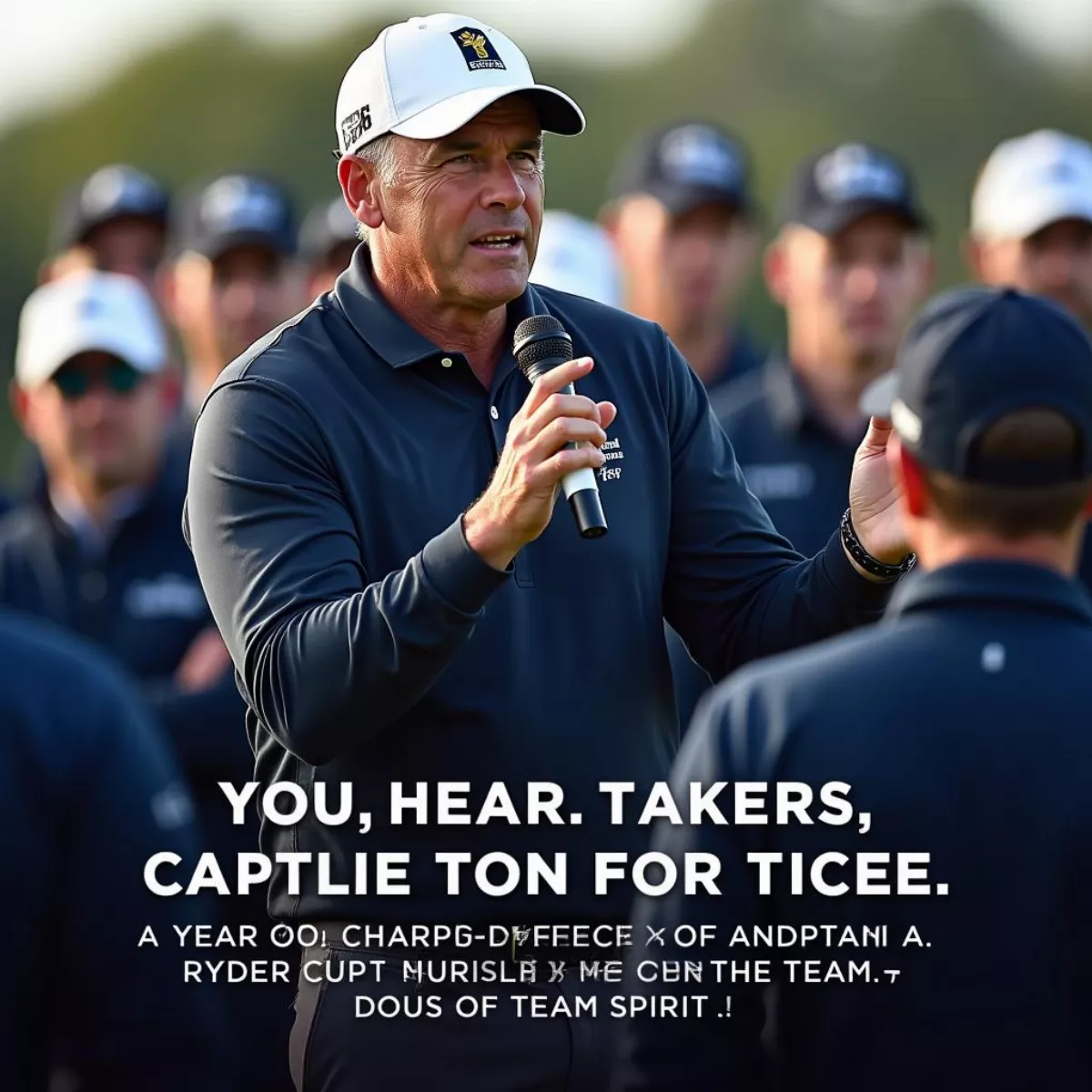 Ryder Cup Captain Giving A Speech To His Team