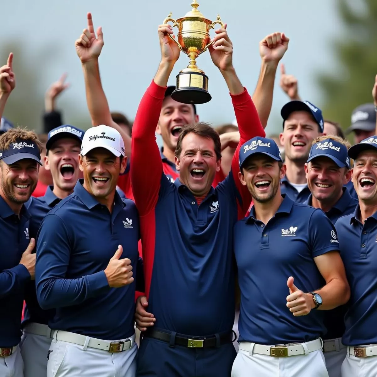 Ryder Cup Team Celebrating Victory