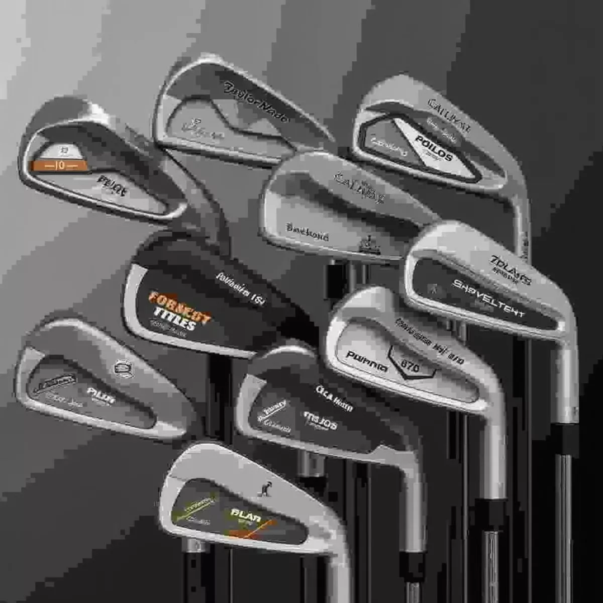 Different Brands Of 10 Irons Displayed