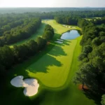 Aerial View of a Semi-Private Golf Course