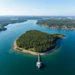 Aerial view of Shelter Island