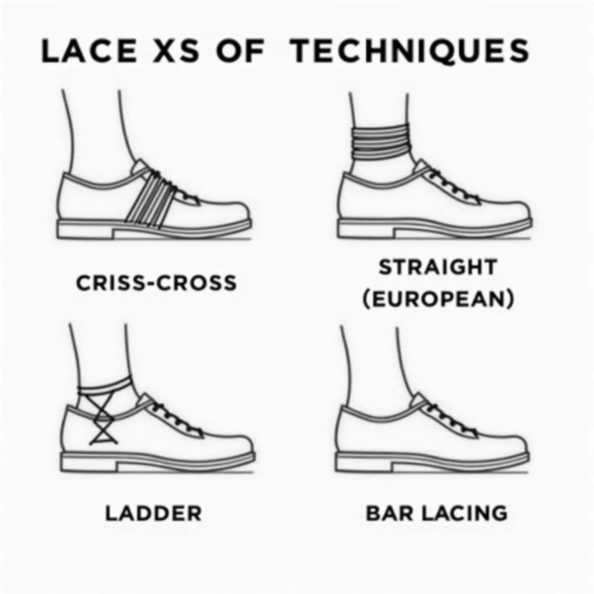 Different Shoe Lacing Techniques