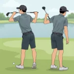 Golfer demonstrating a shorter swing technique