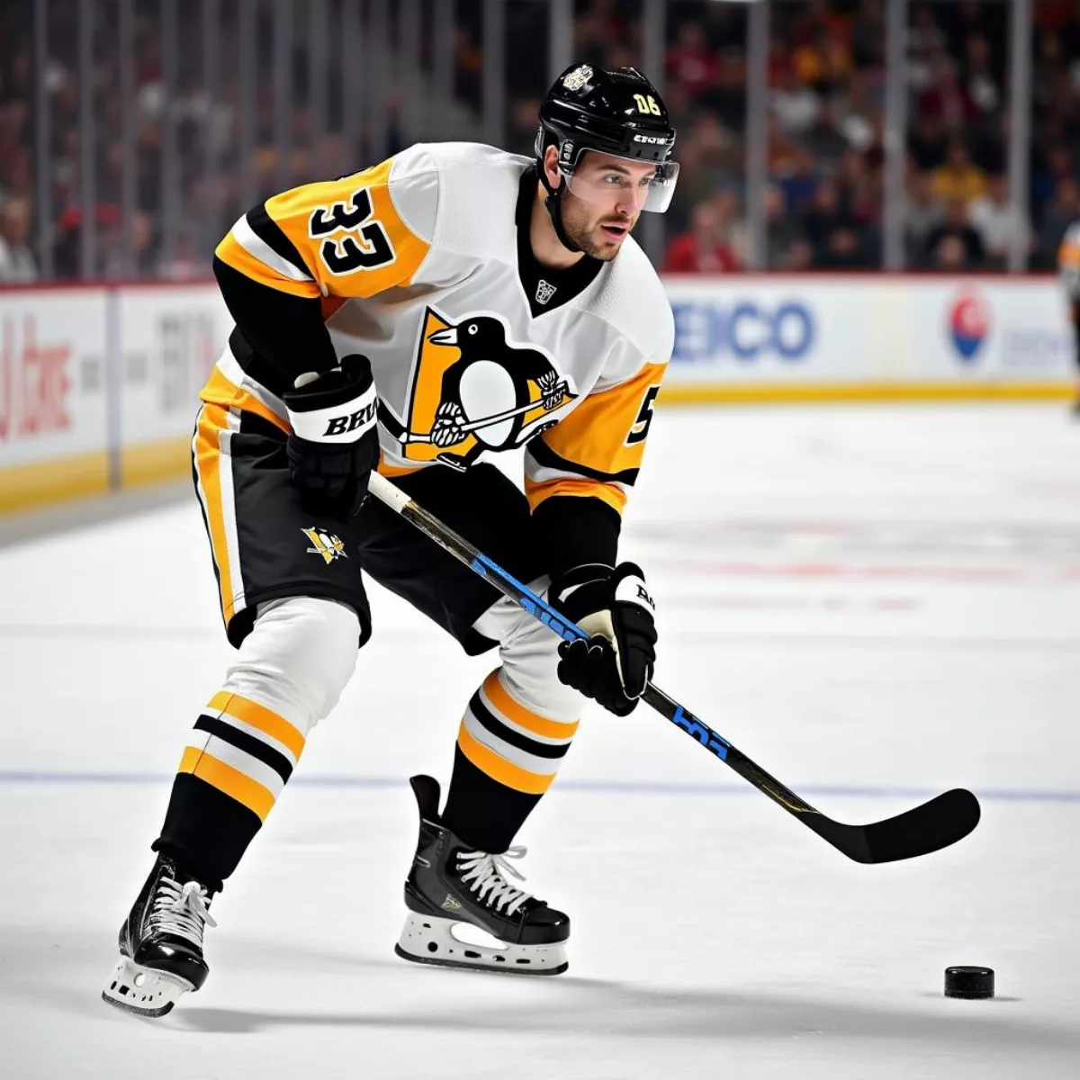 Sidney Crosby Holding His Hockey Stick