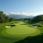 Scenic View of a Golf Course Hole