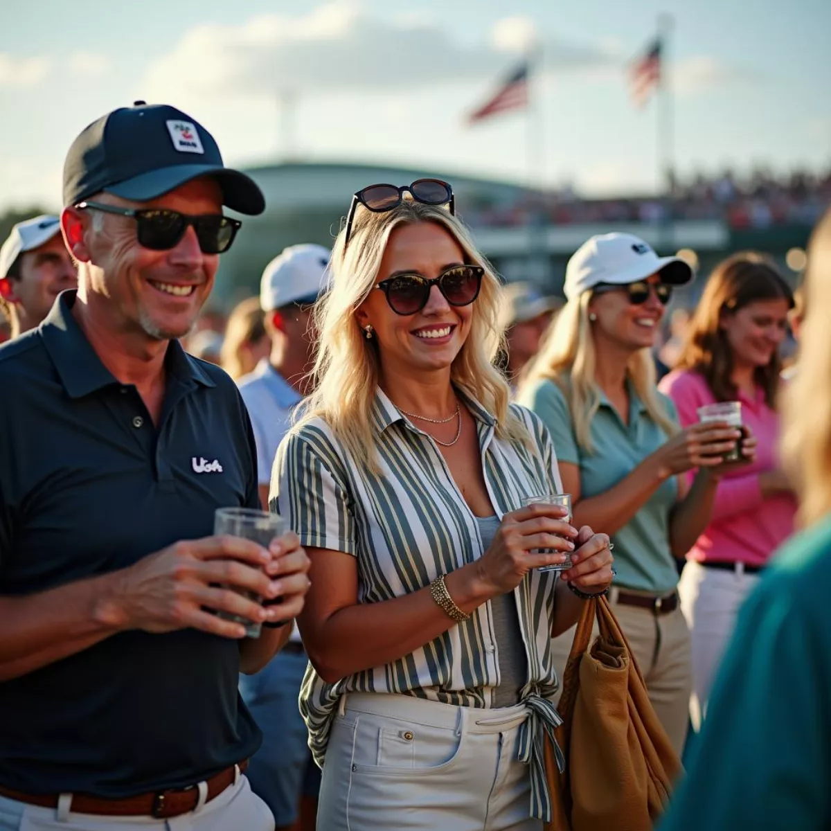 Spectators Enjoying The Us Open Golf Tournament