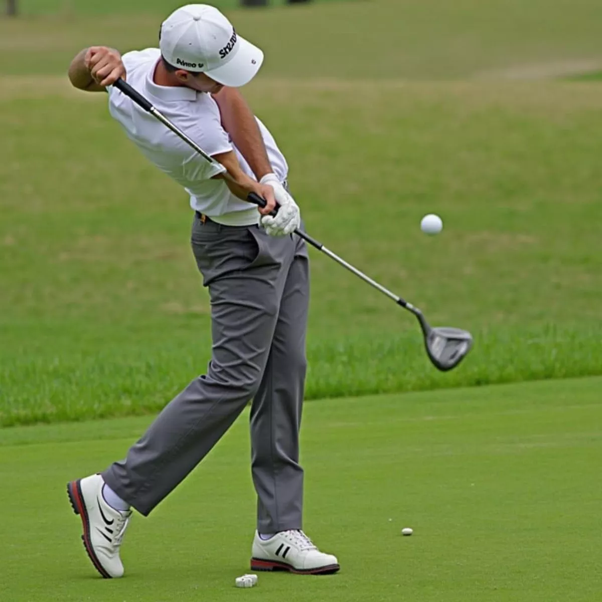 Golfer Hitting A Shot With A Srixon Z Forged Ii Iron