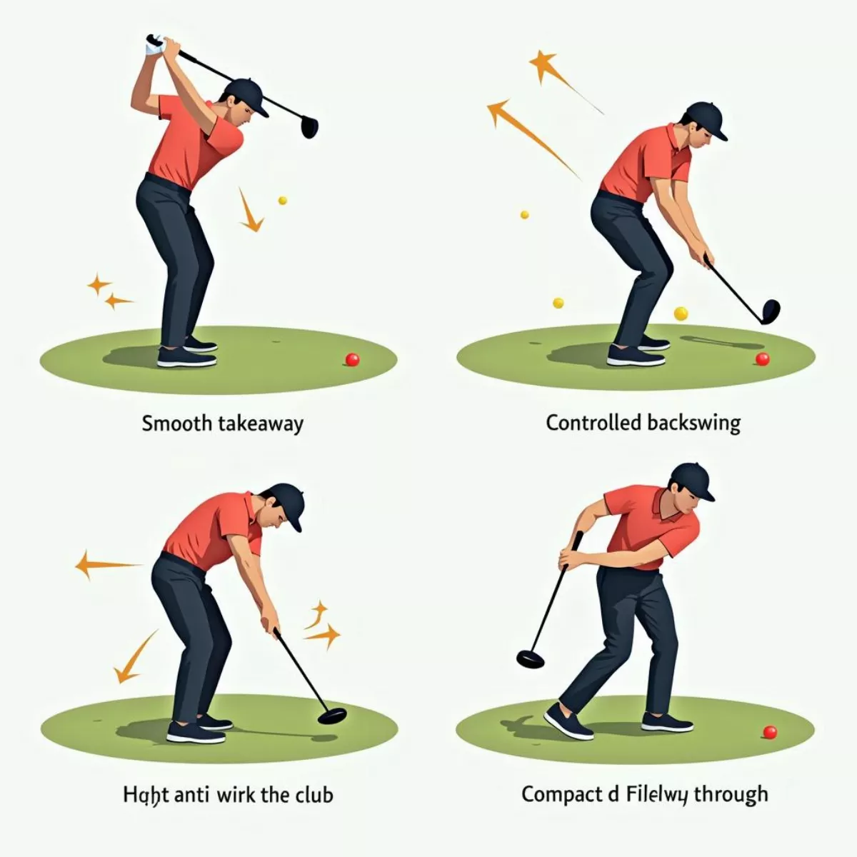 Stinger Golf Shot Swing Sequence