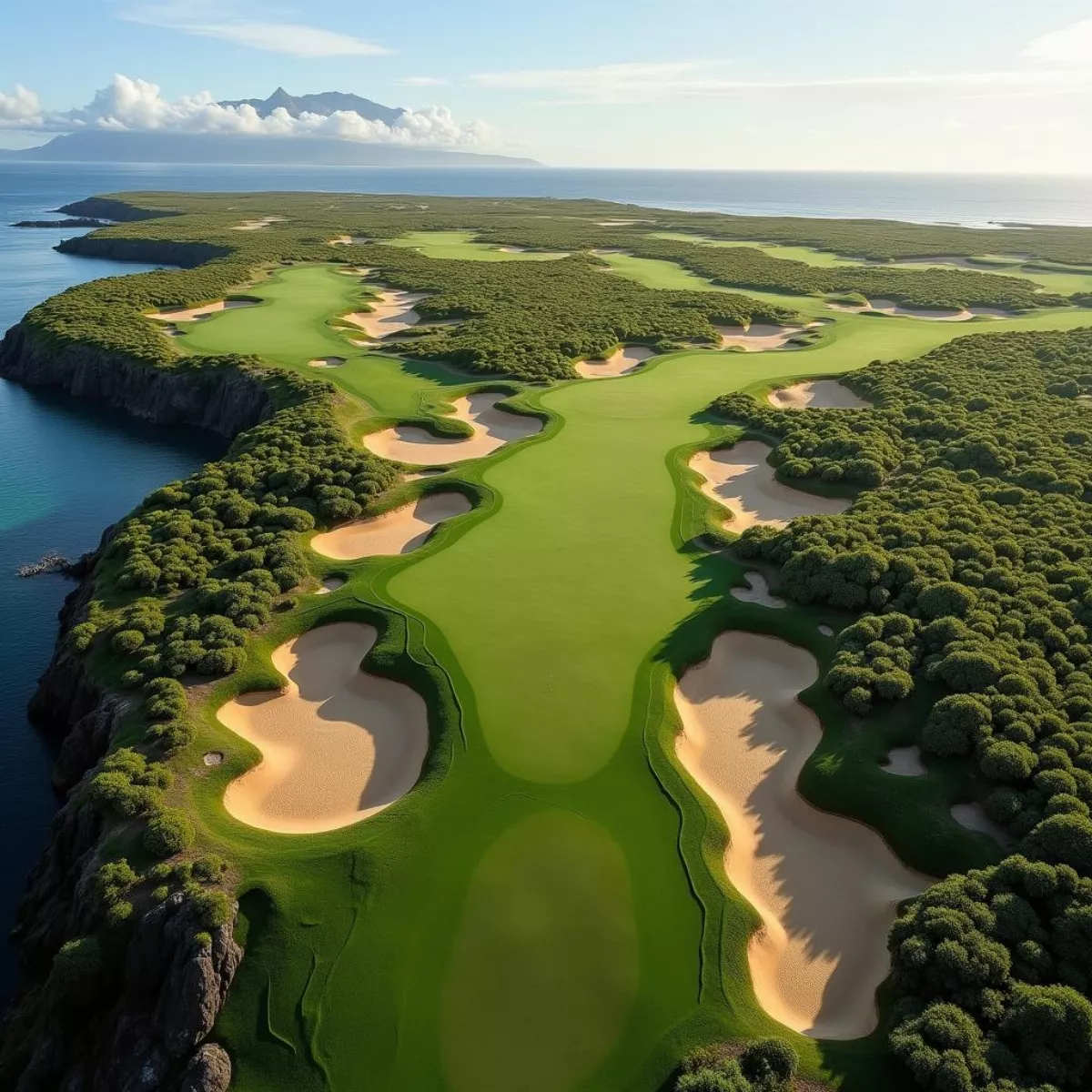 Aerial View Of Tara Iti Golf Course