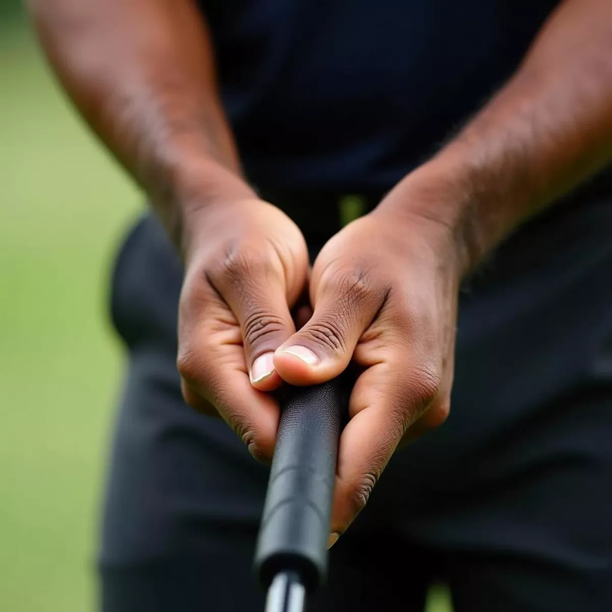 Tiger Woods Golf Grip Close Up