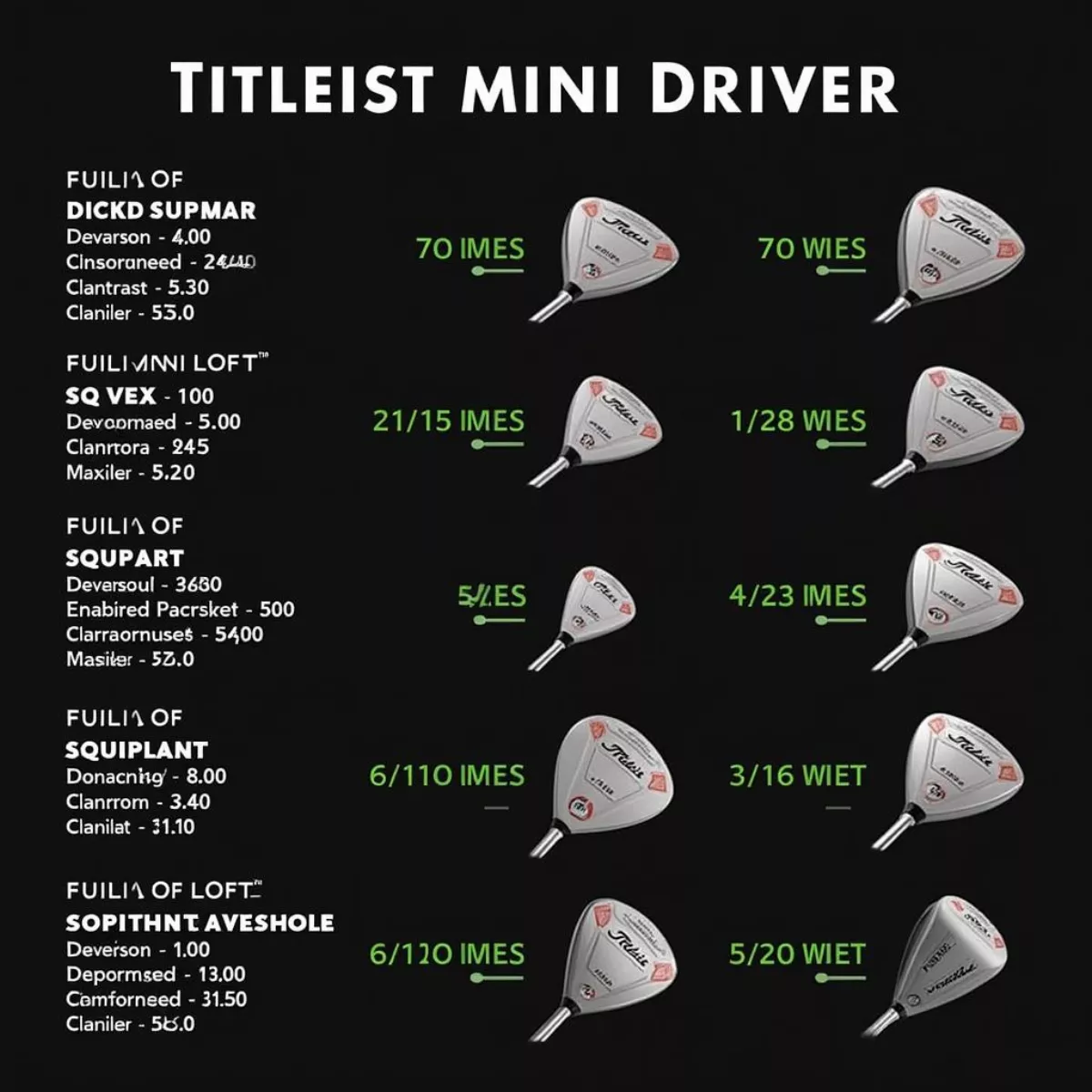 Titleist Mini Driver Lineup