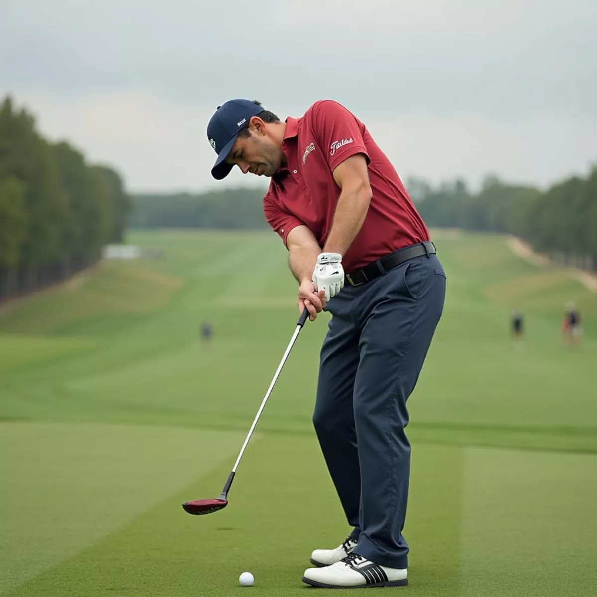 Golfer Using Titleist Tsr2 Fairway Wood