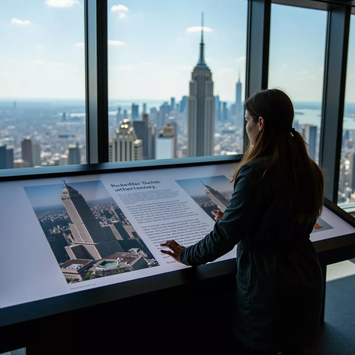 Top Of The Rock Interior With Interactive Display