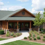 Golf course clubhouse exterior