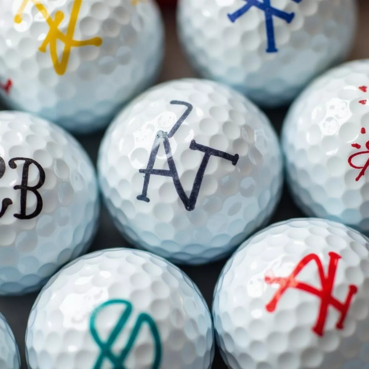 Unique golf ball markings