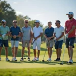 Golfers participating in the Valhalla Charity Tournament