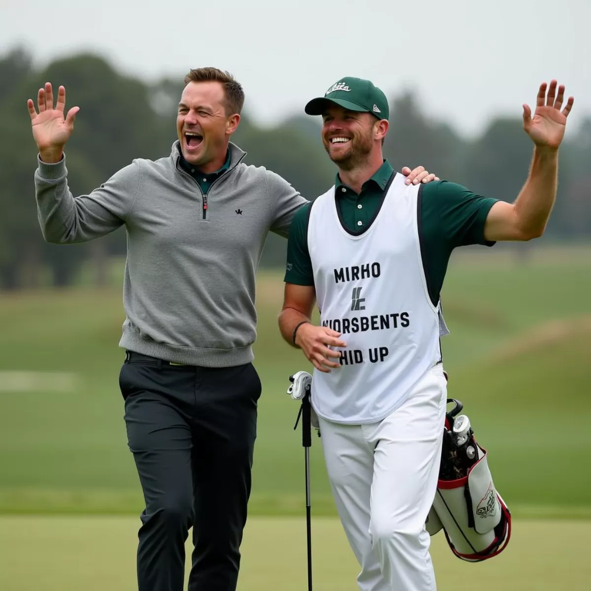 Viktor Hovland Celebrating