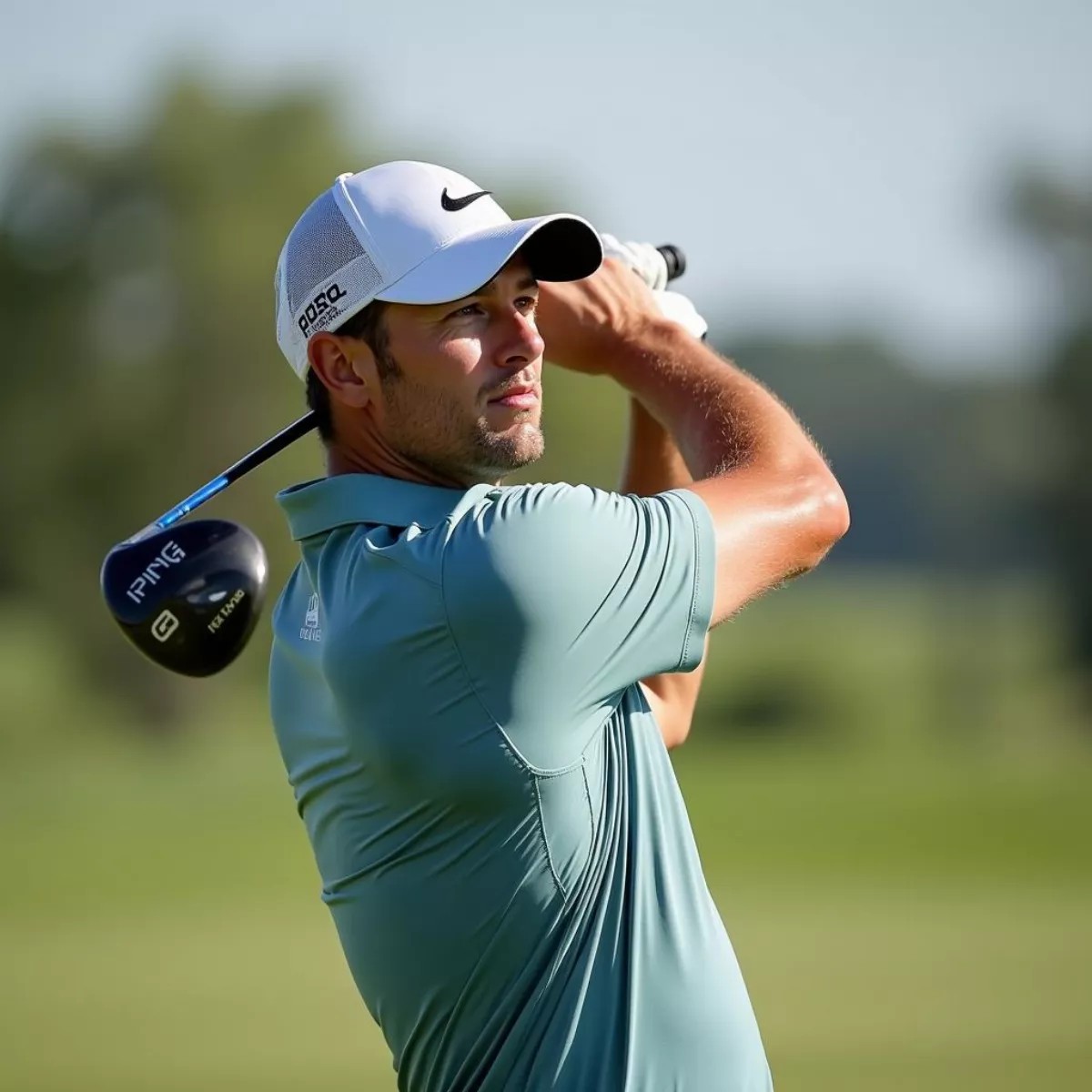 Viktor Hovland Hitting Iron Shot