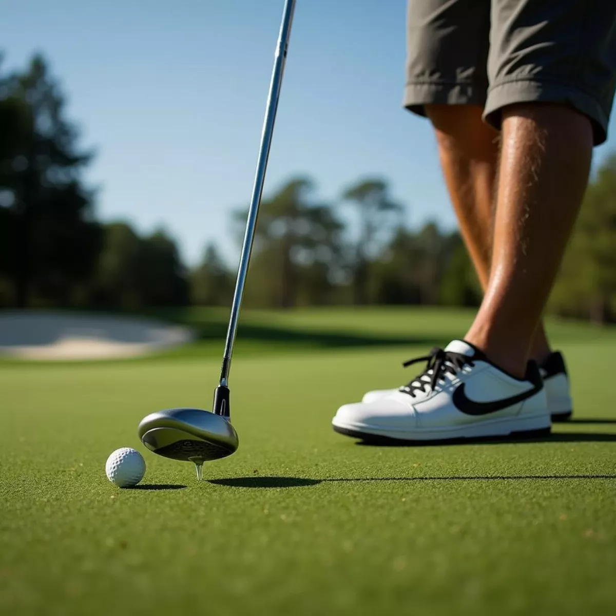 Golfer Putting On The Green At Vistas Course