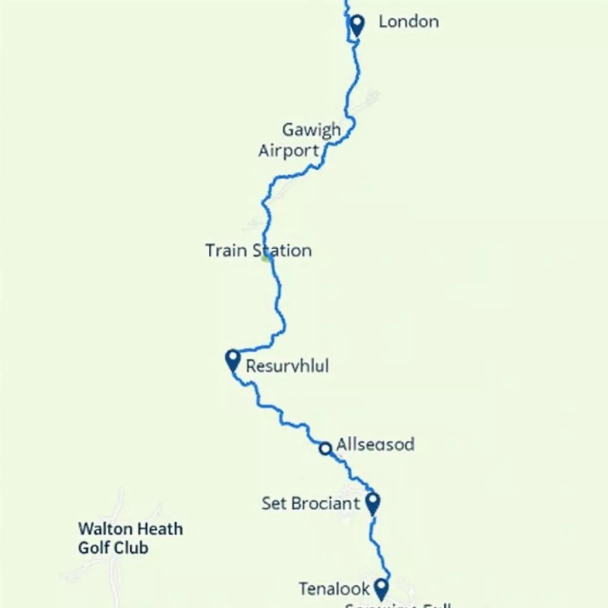 Map Directions To Walton Heath Golf Club